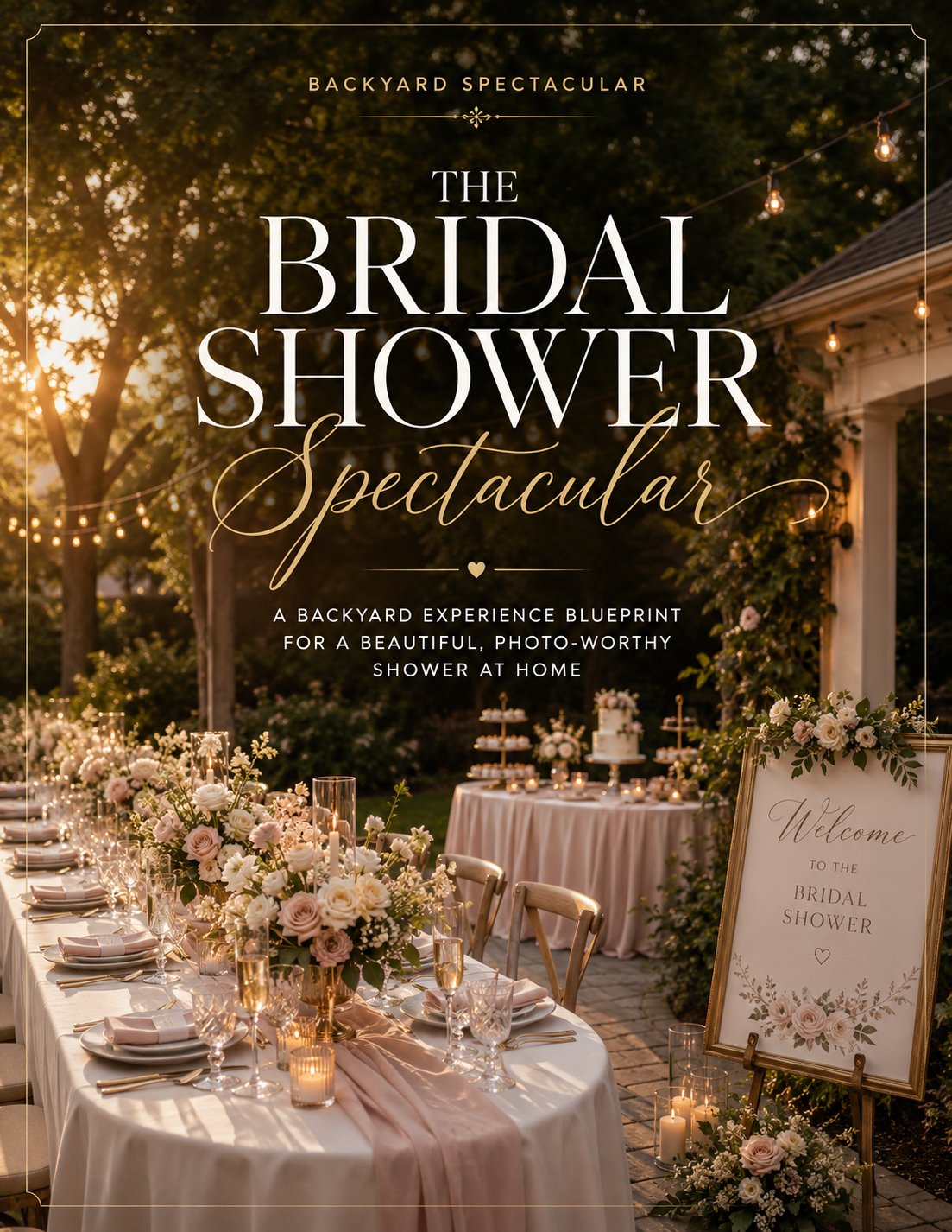 The Bridal Shower Spectacular — backyard bridal shower blueprint cover